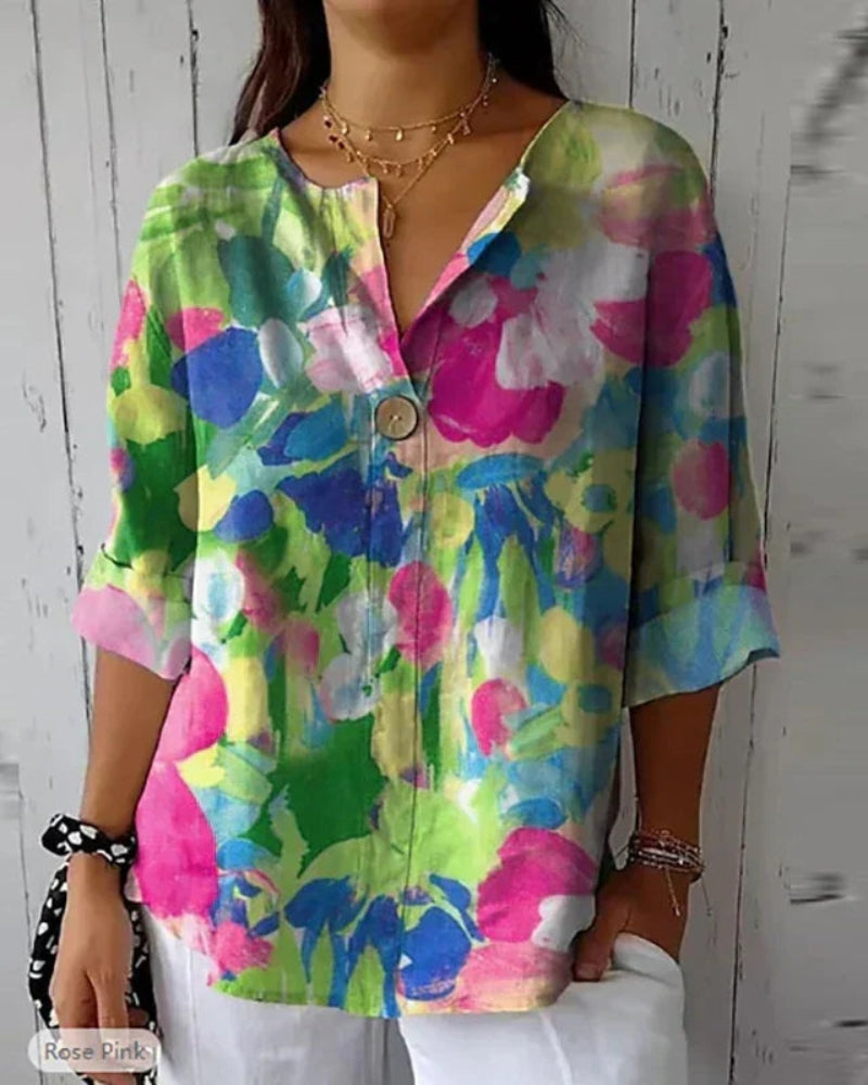 HELEINA - Kwiatowa vintage bluzka