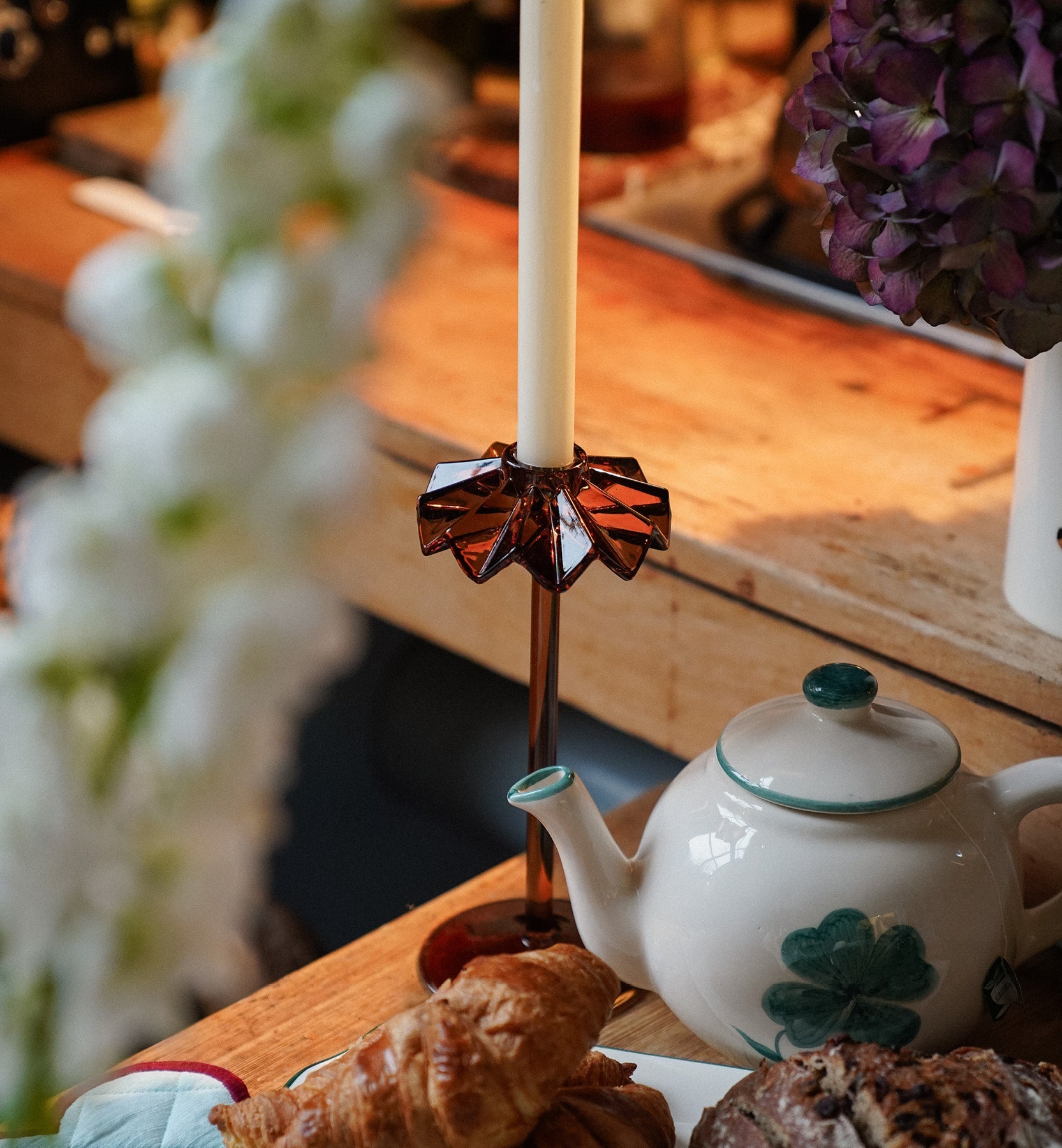 Tall Frilly Candle Holder
