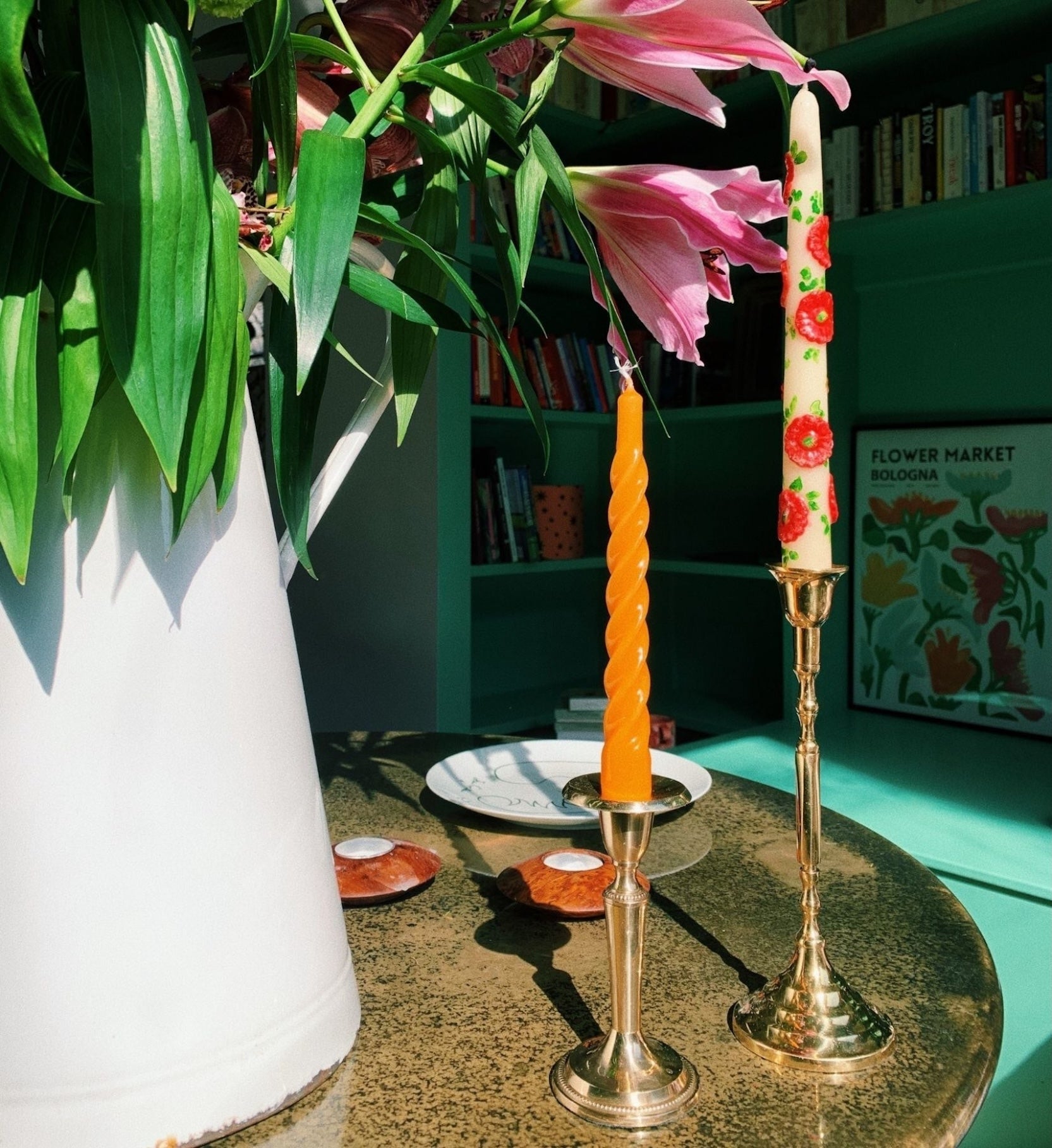 Flower Candle - Set of 2