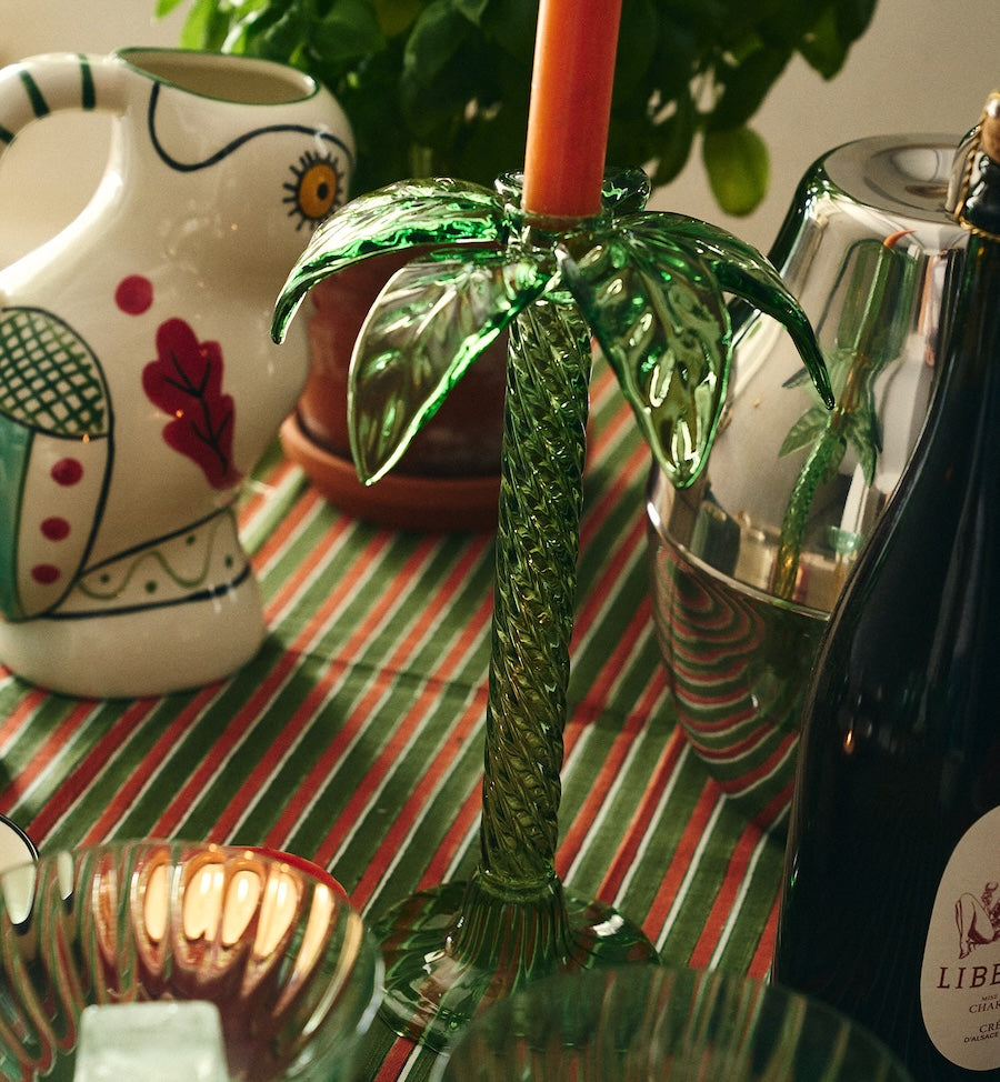 Sage Palm Tree Candle Holder