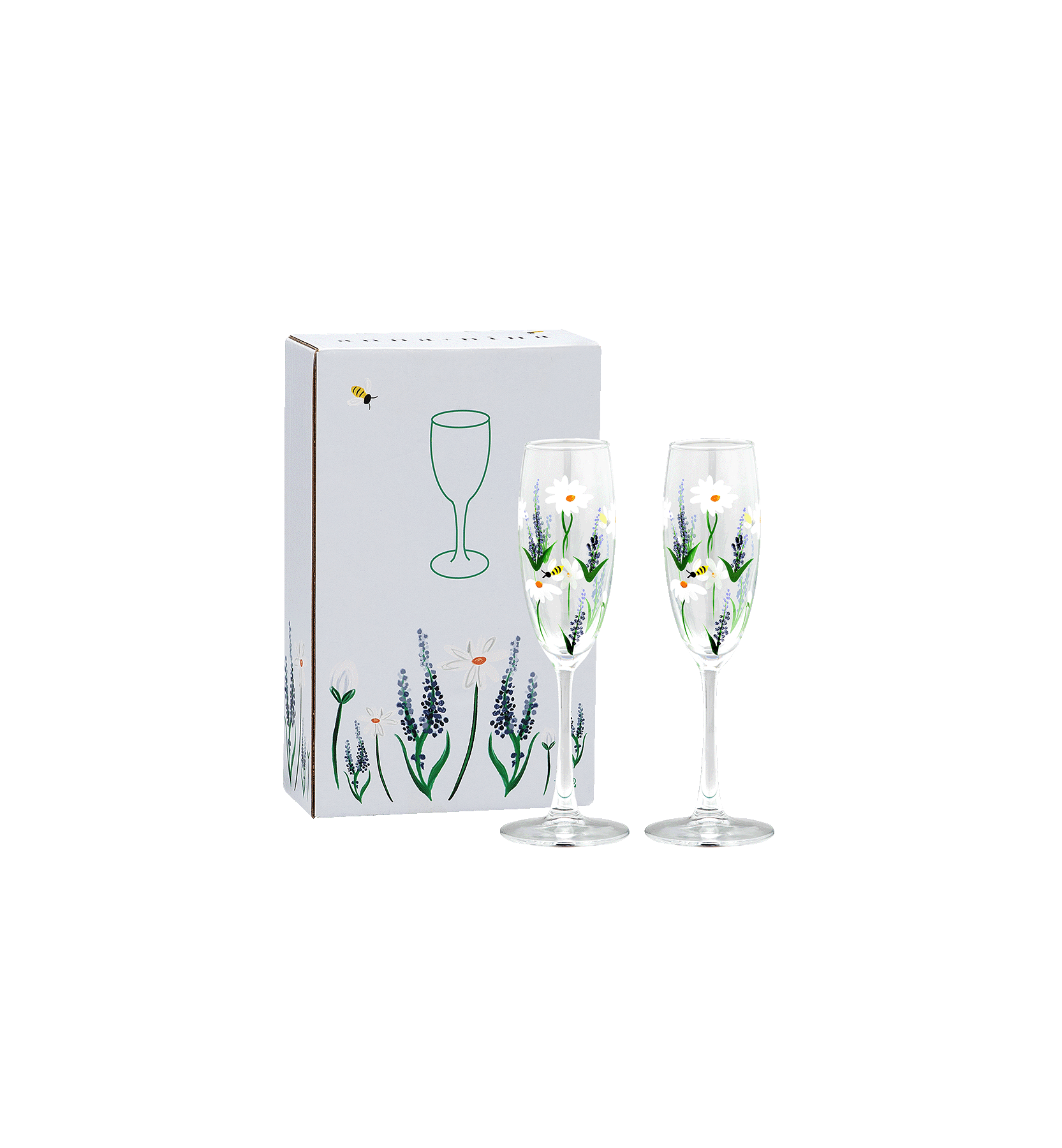 Springtime Toast Champagne Flute Set of 2
