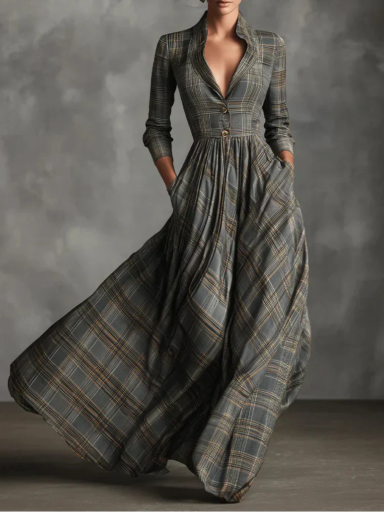 Eva | Nowoczesna długa sukienka