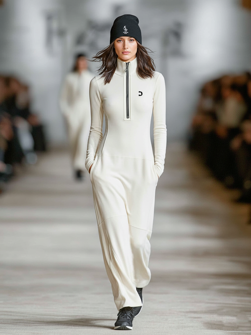 Elise™ | Maxi sukienka z wysokim dekoltem i miękkim wykończeniem