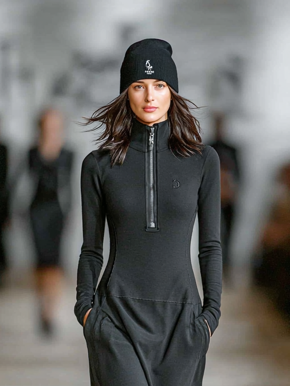 Elise™ | Maxi sukienka z wysokim dekoltem i miękkim wykończeniem