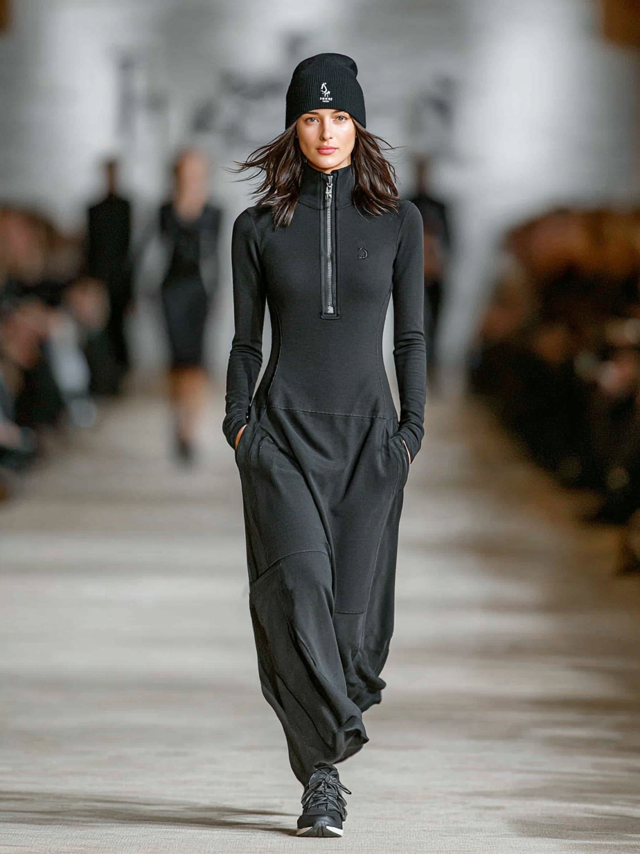 Elise™ | Maxi sukienka z wysokim dekoltem i miękkim wykończeniem