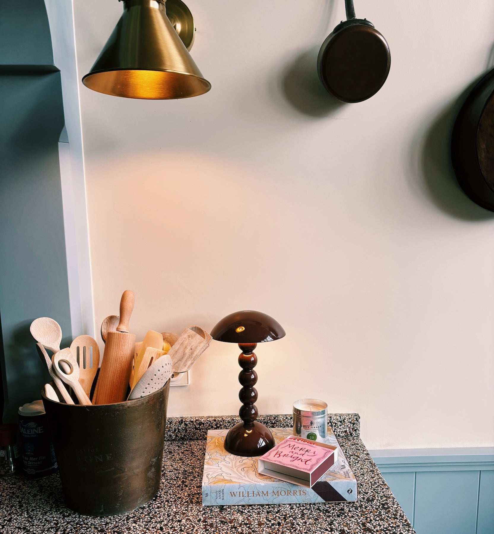 Addison Ross Brown Rechargeable Table Lamp