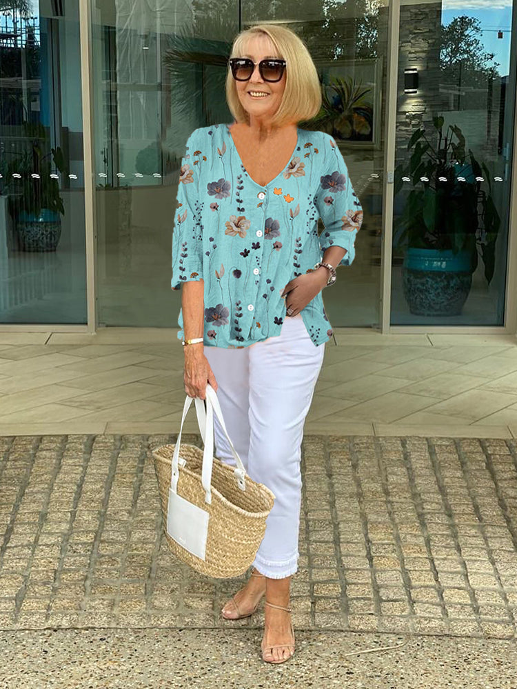 Dorothea - Elegancka Bluzka w Kwiaty